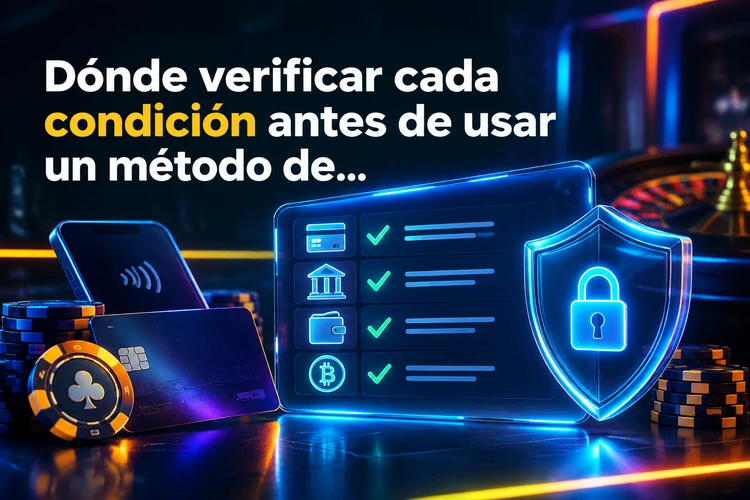 Dónde verificar cada condición antes de usar un método de pago